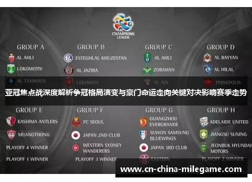 亚冠焦点战深度解析争冠格局演变与豪门命运走向关键对决影响赛季走势